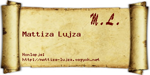 Mattiza Lujza névjegykártya